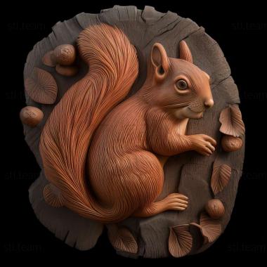 3D model squirrel (STL)